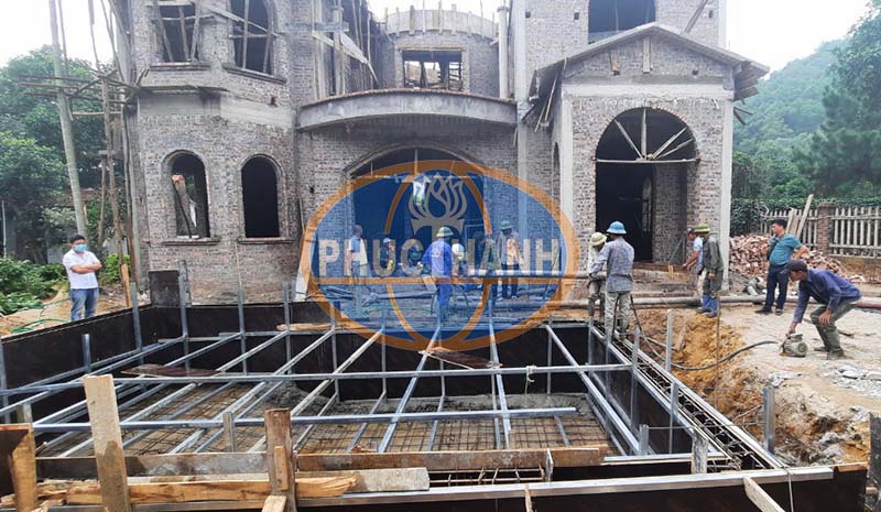 Xây dựng phần thô cho dự án bể bơi ngoài trời